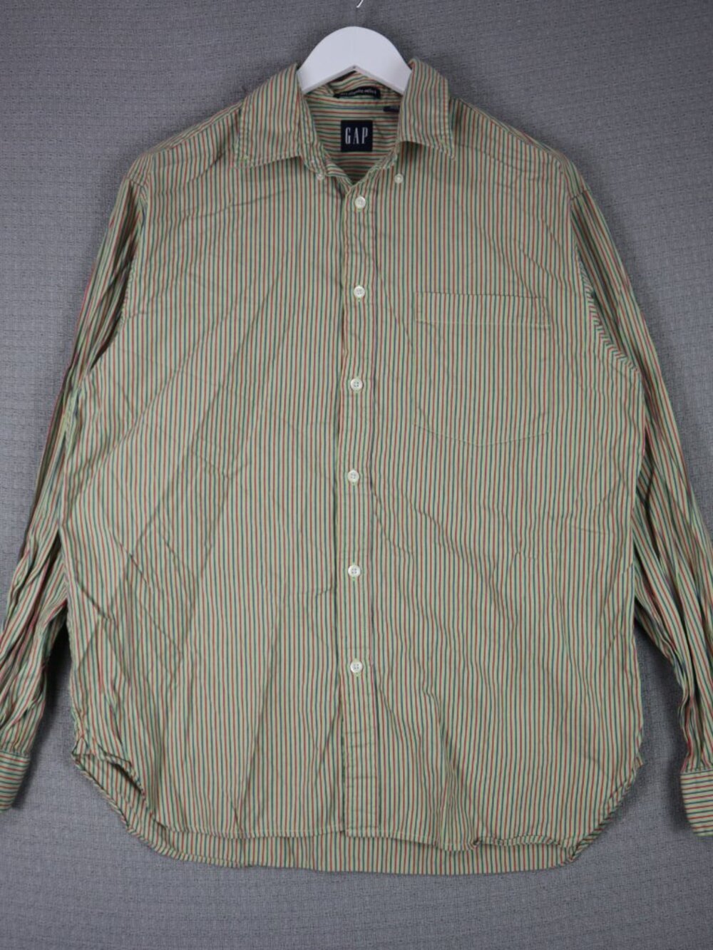 GAP 80's Pinpoint oxford Vintage Striped Button Up Longsleeve Mens Medium